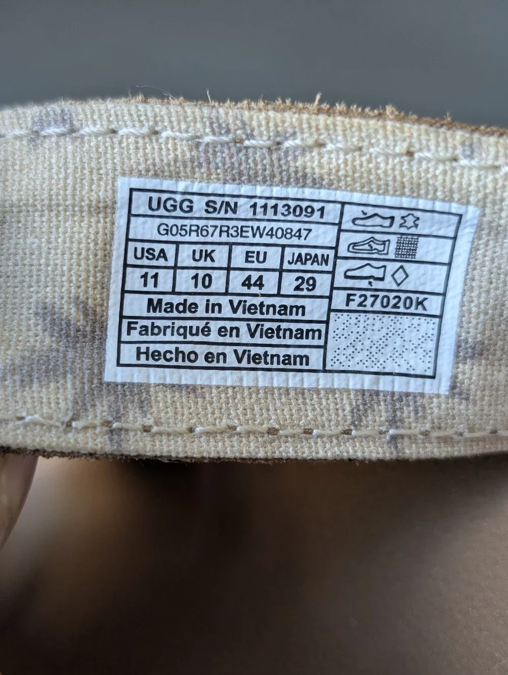UGG brown rubber